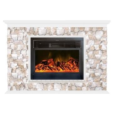 Fireplace Гленрич Пафос 28 New flame камень-Арбат/цвет-Белый 