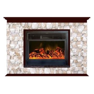 Fireplace Гленрич Пафос 28 New flame камень-Арбат/цвет-Красное дерево 