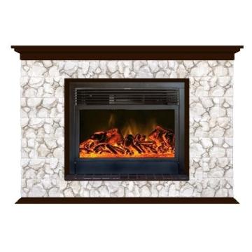 Fireplace Гленрич Пафос 28 New flame камень-Карелия/цвет-Дуб 46 