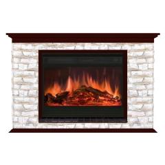Fireplace Гленрич Пафос 33 Premier S33 камень-Алтай/цвет-Красное дерево