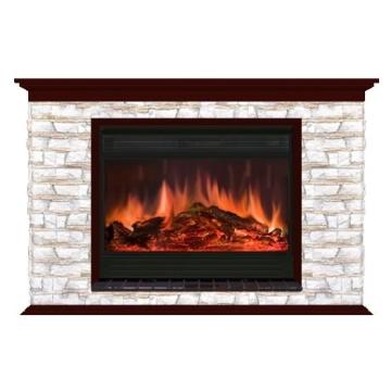 Fireplace Гленрич Пафос 33 Premier S33 камень-Алтай/цвет-Красное дерево 