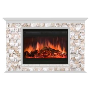 Fireplace Гленрич Пафос 33 Premier S33 камень-Арбат/цвет-Беленный дуб 