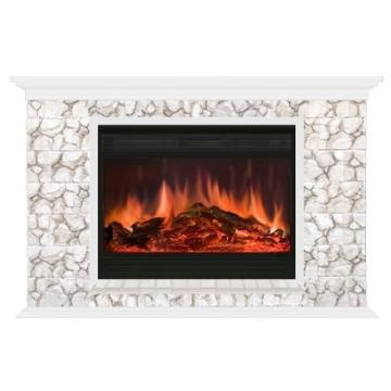 Fireplace Гленрич Пафос 33 Premier S33 камень-Карелия/цвет-Белый 