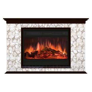 Fireplace Гленрич Пафос 33 Premier S33 камень-Карелия/цвет-Венге 