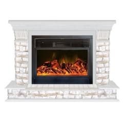 Fireplace Гленрич Панорама 28 New flame камень-Алтай/цвет-Беленный дуб