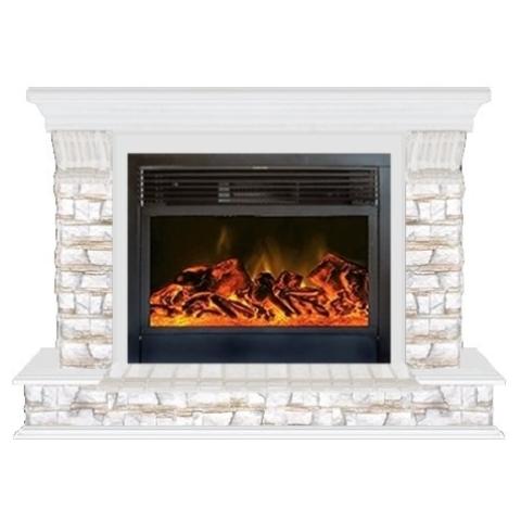 Fireplace Гленрич Панорама 28 New flame камень-Алтай/цвет-Белый 