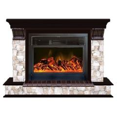 Fireplace Гленрич Панорама 28 New flame камень-Арбат/цвет-Дуб 46