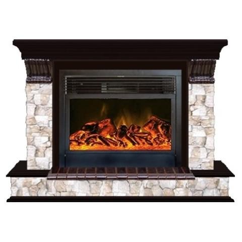 Fireplace Гленрич Панорама 28 New flame камень-Арбат/цвет-Дуб 46 