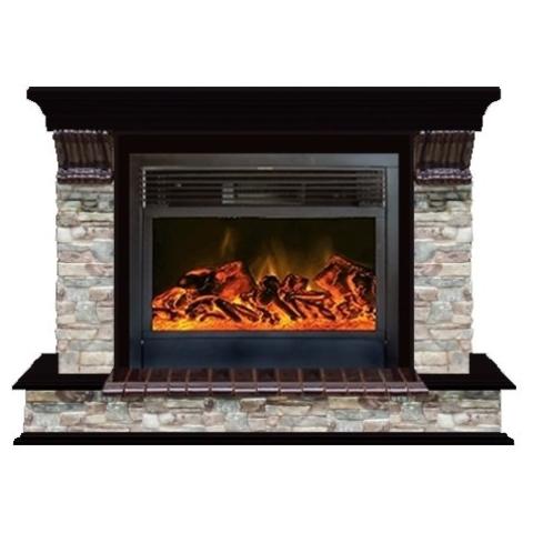 Fireplace Гленрич Панорама 28 New flame камень-Грот цветной/цвет-Венге 