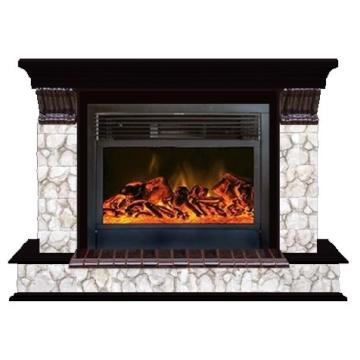 Fireplace Гленрич Панорама 28 New flame камень-Карелия/цвет-Венге 