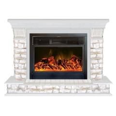 Fireplace Гленрич Панорама 33 Premier S33 камень-Алтай/цвет-Беленный дуб