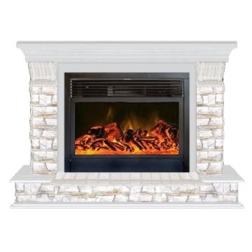 Fireplace Гленрич Панорама 33 Premier S33 камень-Алтай/цвет-Беленный дуб 