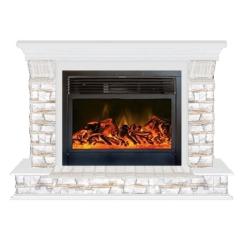 Fireplace Гленрич Панорама 33 Premier S33 камень-Алтай/цвет-Белый