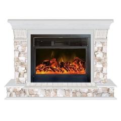 Fireplace Гленрич Панорама 33 Premier S33 камень-Арбат/цвет-Беленный дуб