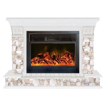 Fireplace Гленрич Панорама 33 Premier S33 камень-Арбат/цвет-Белый 