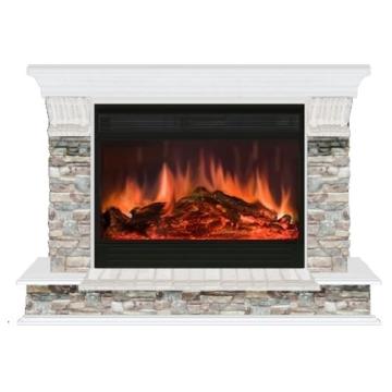 Fireplace Гленрич Панорама 33 Premier S33 камень-Грот цветной/цвет-Белый 