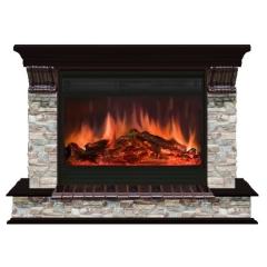 Fireplace Гленрич Панорама 33 Premier S33 камень-Грот цветной/цвет-Дуб 46