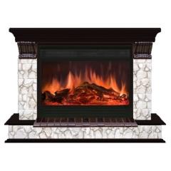 Fireplace Гленрич Панорама 33 Premier S33 камень-Карелия/цвет-Дуб 46