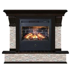 Fireplace Гленрич Панорама Samba 3D камень-Грот цветной/цвет-Венге