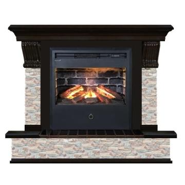 Fireplace Гленрич Панорама Samba 3D камень-Грот цветной/цвет-Венге 