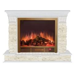 Fireplace Гленрич Панорама Sharm 39 BL BR камень-Мисхор/цвет-Белый