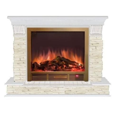 Fireplace Гленрич Панорама Sharm 39 BL BR камень-Мисхор/цвет-Белый 