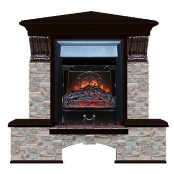 Fireplace Гленрич Бостон К Magestic BL BR камень-Грот цветной/цвет-Венге 