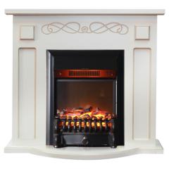 Fireplace Interflame Аспен с золотом Fobos GLS Black