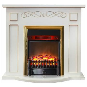 Fireplace Interflame Аспен с золотом Fobos GLS Brass 