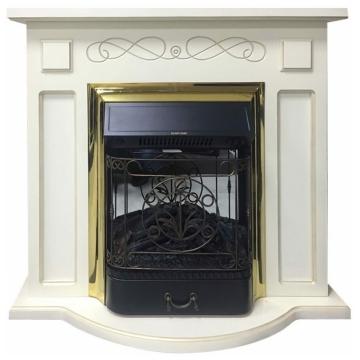 Fireplace Interflame Аспен с золотом Majestic GLS Brass 