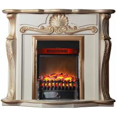 Fireplace Interflame Грация с золотом Fobos GLS Brass