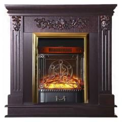 Fireplace Interflame Берта Lux Majestic FX M Brass Тёмный дуб