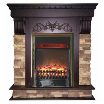 Fireplace Interflame Брайт Fobos FX M Brass Тёмный дуб 