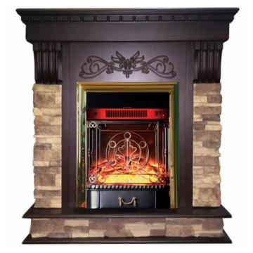 Fireplace Interflame Брайт Majestic FX M Brass Тёмный дуб 