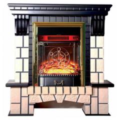 Fireplace Interflame Экстер-М Majestic FX M Brass Тёмный дуб