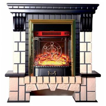 Fireplace Interflame Экстер-М Majestic FX M Brass Тёмный дуб 