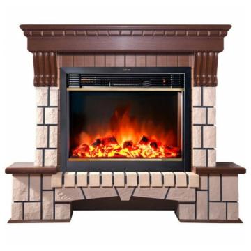 Fireplace Interflame Экстер Jupiter Brass Тёмный дуб 