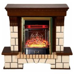 Fireplace Interflame Экстер Majestic FX M Brass Тёмный дуб