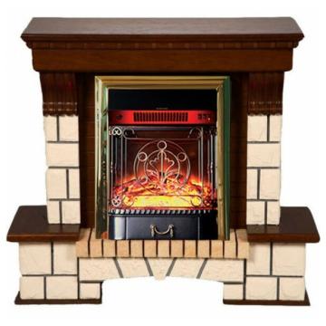 Fireplace Interflame Экстер Majestic FX M Brass Тёмный дуб 