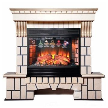 Fireplace Interflame Экстер Panoramic 25 с золотой патиной 