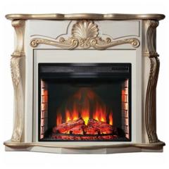 Fireplace Interflame Грация Panoramic 28 с золотом
