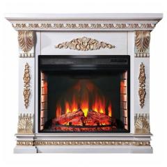 Fireplace Interflame Милетта Panoramic 28 с золотом
