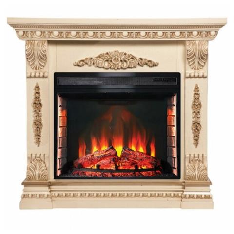 Fireplace Interflame Милетта Panoramic 28 с золотом 