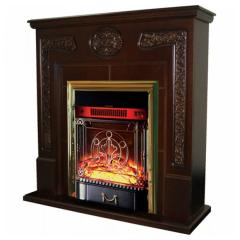 Fireplace Interflame Спенсер Majestic FX M Brass Тёмный дуб