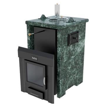 Fireplace Изистим Сочи-М1 в трёхстороннем кожухе из змеевика 