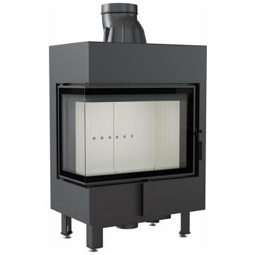 Fireplace Kratki стальная LUCY/12/L/BS угловое стекло слева 