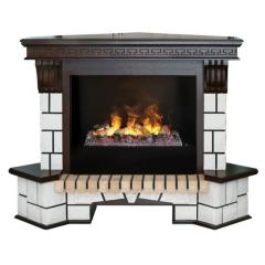 Fireplace Realflame Stone Corner 26/HL 3D Cassette 630 Black