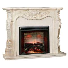 Fireplace Realflame Tiffany Marble White Rose