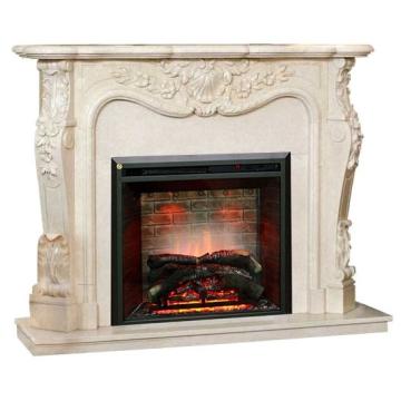 Fireplace Realflame Tiffany Marble White Rose 