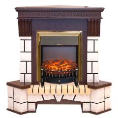 Fireplace Realflame Stone Corner STD/EUG AO DN с очагами Fobos/Majestic